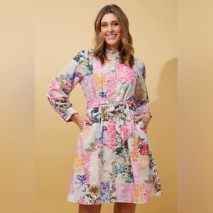 NWOT Annick Patchwork Long Sleeve Dress